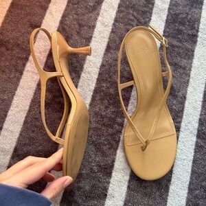 Mango Beige Strappy Heels